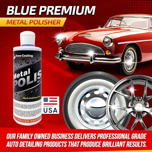 DURA-COATING TECHNOLOGY, Blue Premium Metal Polish - Perfect Brightener and Scratch Remover for Aluminum Wheels, Diamond Plate, Stainless Steel