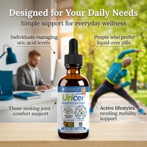 Uricel - Uric Acid Supplement - Tart Cherry & Chanca Piedra & Raw - 2 fl oz