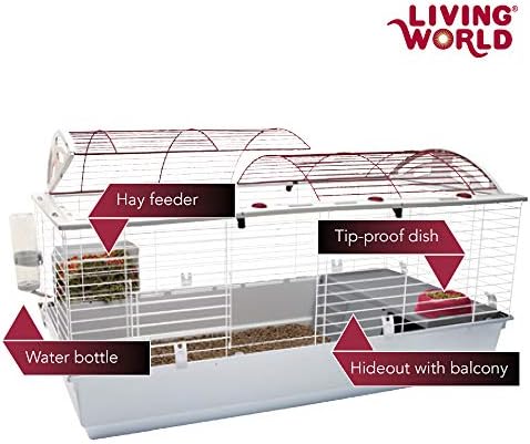Living World - Deluxe Hybrid Habitat, X-Large | Rabbit, Guinea Pig, Chinchillas, and Small Animal Cage