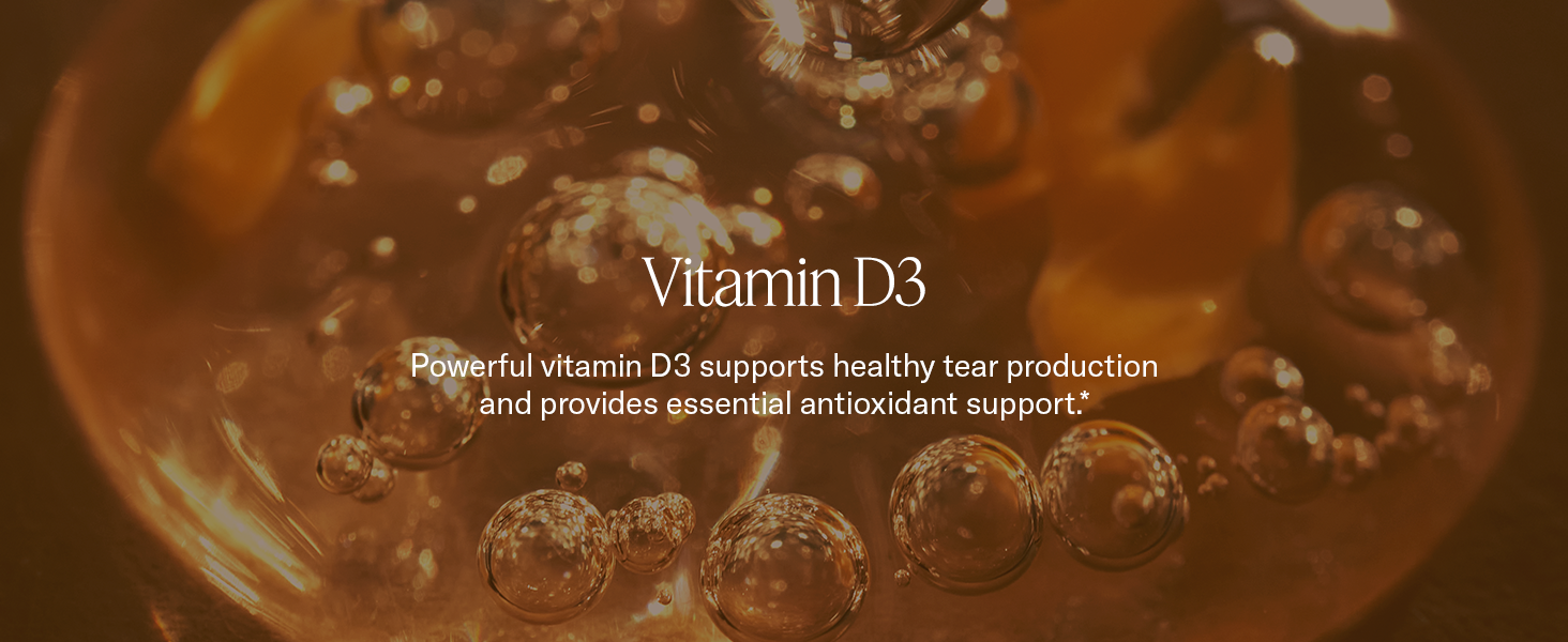 Powerful vitamin D3 supports healthy tear production and provides essential antioxidant support.
