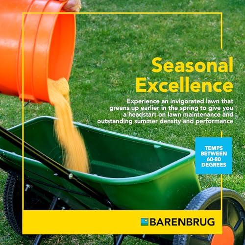 Barenbrug Turf Blue Healthy Grass Technology Grass Seed with Yellow Jacket Coating - Heavy Traffic Seed for Use on Sports Fields, Golf Courses, Parks