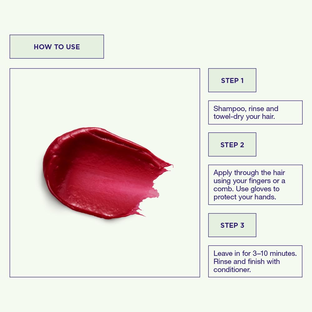 Maria Nila, Color Refresh Pink Pop, Pink Hair Mask, Semi-Permanent Pigments, 100% Vegan & Sulfate/Paraben free