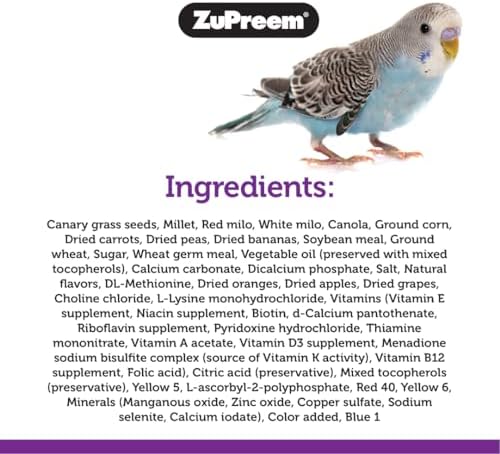ZuPreem Sensible Seed Parakeet & Budgie Food, Variety Mixer, Small, 2 lb | Bird Food Mixer, Parrot & Parakeet Food, Budgie, Treats, Pellet Mix, Pumpkin Seeds, Safflower, Variety, Made in USA