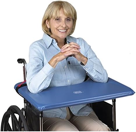 Skil-Care 16"-18" Wheelchair Vinyl Lap Tray with Straps, Provides Proper Body Alignment & Balance, Available in Nylon or Vinyl Covers, Easy-Release Hook & Loop Closures, Wipe-Clean Surface, 705020