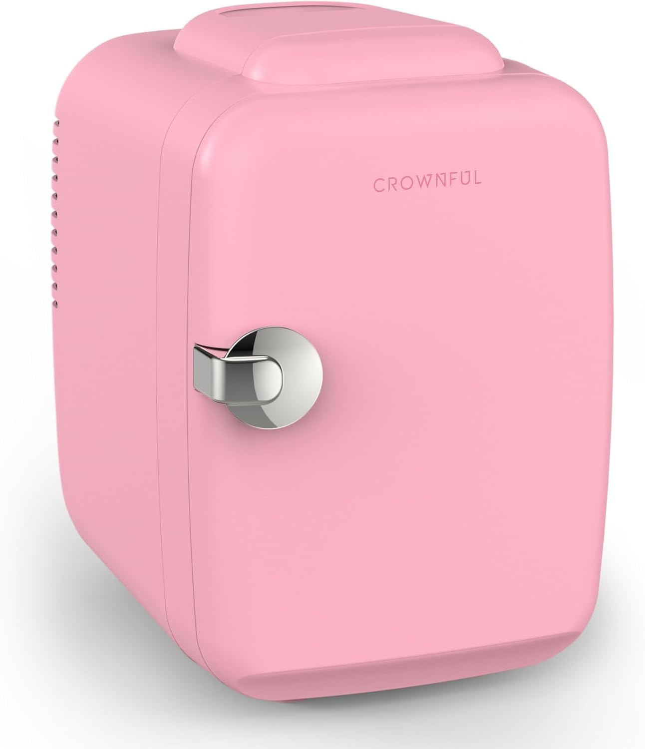 CROWNFUL Mini Fridge, 4 Liter/6 Can Portable Cooler and Warmer Personal Refrigerator for Skin Care, Cosmetics, Beverage, Food, Great for Bedroom