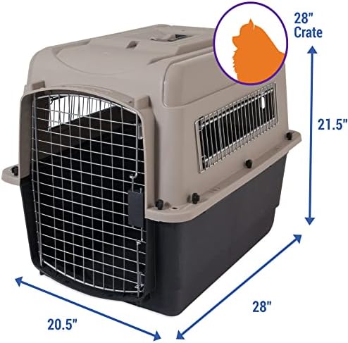 Petmate Ultra Vari Dog Kennel for Small to Medium Dogs (Durable, Heavy Duty Dog Travel Crate, Made with Recycled Materials, 28 in. Long) 25 to 30 lbs