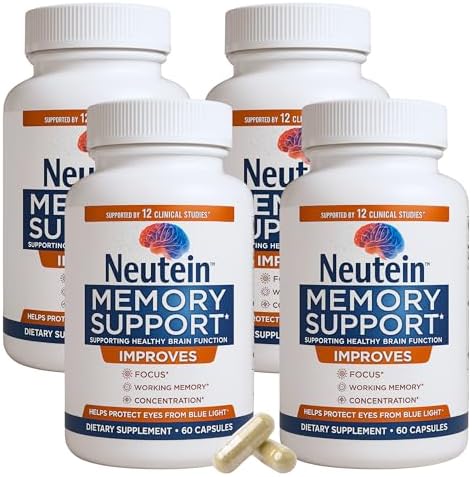 Brain Supplements for Memory and Focus (60 Capsules) | Brain Health Supplements for Adults & Seniors - Plant-Based Brain Booster for Mental Clarity & Brain Fog, Made in USA