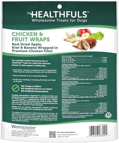 Healthfuls Chicken Wrapped Sweet Potato Dog Treats, 16oz