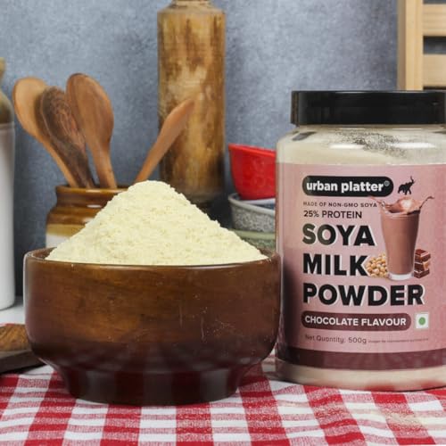 Urban Platter Soya Milk Powder | 35.27 Oz (1kg) | 49% Plant Protein | Unflavored Soy Milk for Coffee, Tea, Smoothies, Baking & Cooking | Non-GMO, Dairy-Free, Vegan