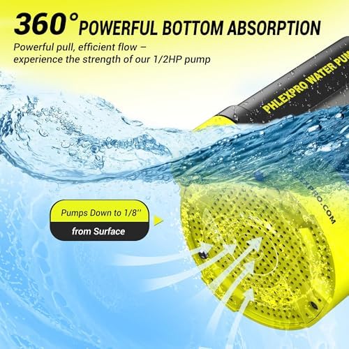 1/2HP Automatic Submersible Sump Pump, 5300 GPH Water Pump | 3/4" Garden Hose Check Valve Adapter, 2650 GPH Water Removal for Swimming Pool Cover Hot Tubs Flooded House Basement