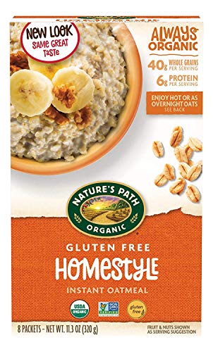 Natures Path, Oatmeal Brown Sugar Maple Gluten Free 8 Count Organic, 11.3 Ounce