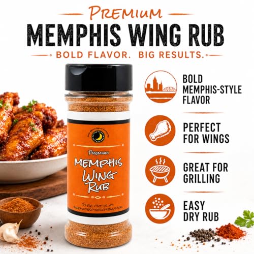 Memphis Chicken Wing Seasoning | Southern Dry Rub | Large Shaker