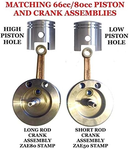 2 Stroke PK80 High Hole Piston Kit 47MM- for Longer Connecting Rod - 80cc/66cc Gas Motorized Bicycle