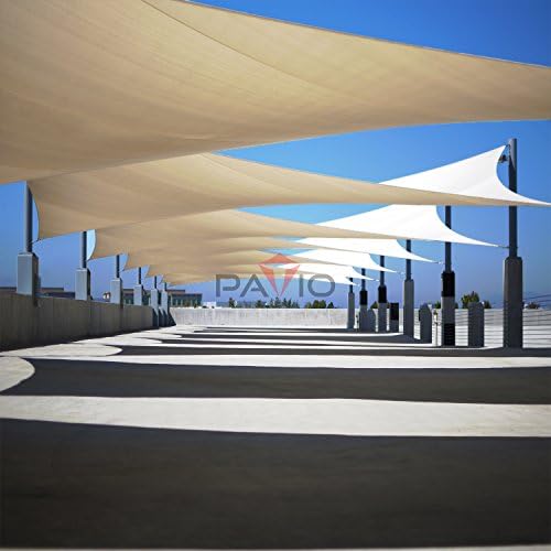 Patio Paradise 16' x 20' Tan Beige Sun Shade Sail Rectangle Canopy - Permeable UV Block Fabric Durable Patio Outdoor - Customized Available