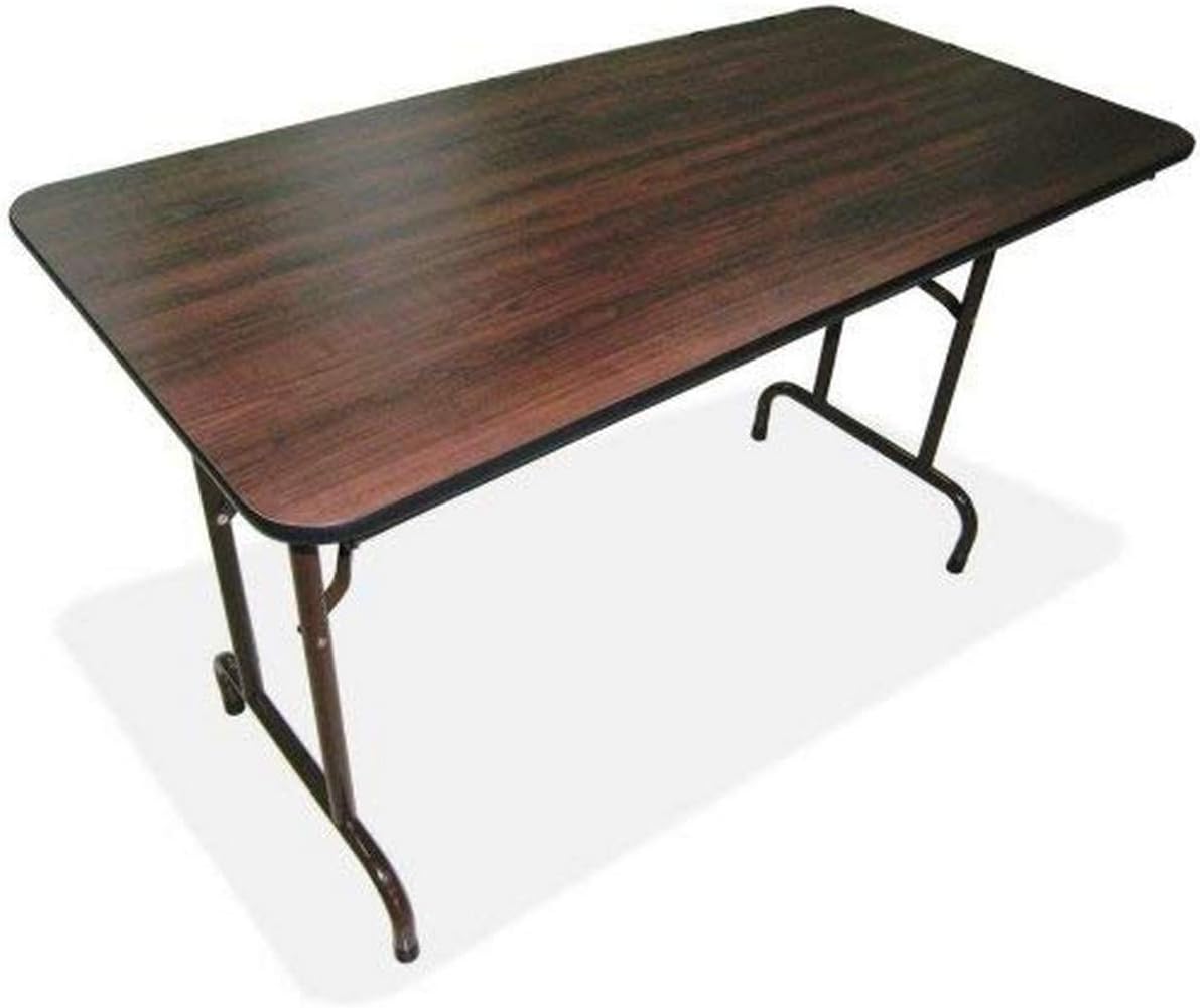 Lorell Folding Table, 60 by 30 by 29-Inch, Mahogany
