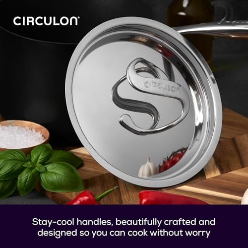 Circulon Style Hard Anodised Sauteuse, 24cm/2.8L