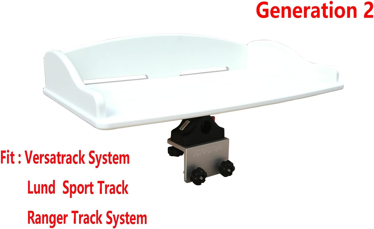 Brocraft Bait Table for 90 Degree Boat Track System/Boat Cutting Board for Versatrack Track System/Lund Sport Track/Ranger Track System