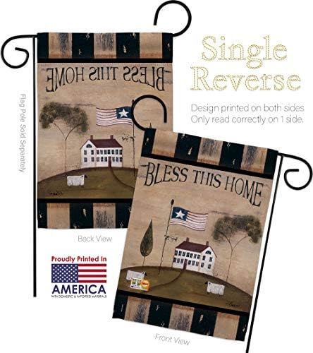 Welcome Bless This Home Burlap Garden Flags Pack Country Living Primitive Farm Western Barn American Rustic Cowboy Rural Ranch USA Vintage Applique
