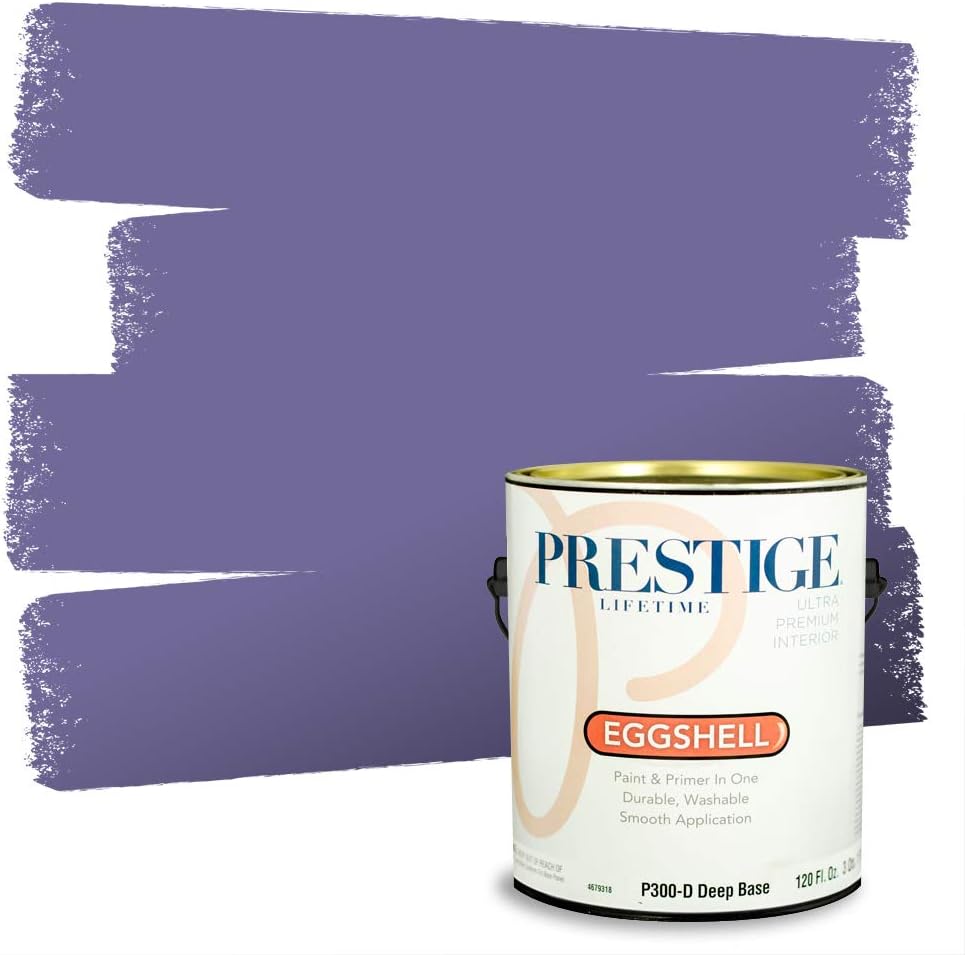 PRESTIGE Paints Exterior Paint and Primer In One, 1-Gallon, Satin, Comparable Match of Sherwin Williams* Ash Violet*