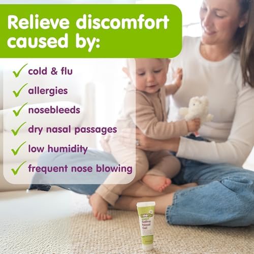Boogie Moisturizing Saline Nasal Gel for Babies & Kids - 1 oz (3 Pack) | Fragrance Free - Drug-Free Formula - Made with Aloe and Natural Saline - Soothes and Hydrates Dry or Irritated Noses