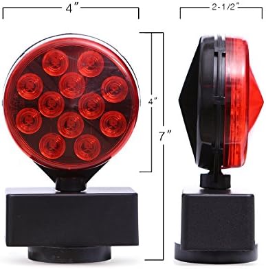CZC AUTO 12V LED Magnetic Towing Light Kit for Boat Trailer RV Truck