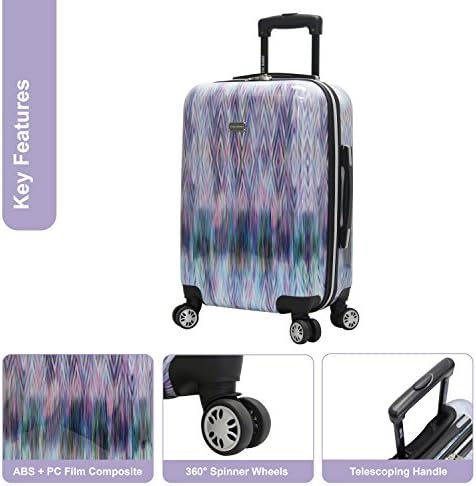 Steve Madden Luggage Collection - 3 Piece Hardside Lightweight Spinner Suitcase Set - Travel Set includes 20 Inch Carry On, 24 inch and 28 Inch Checked Suitcases (Diamond)