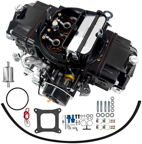 BR-67316 Carburetor Fits for Holley 4150 600 CFM with Red-Black | 4 Barrel, Mechanical Secondary, Electric Choke, Compatible with Gasoline