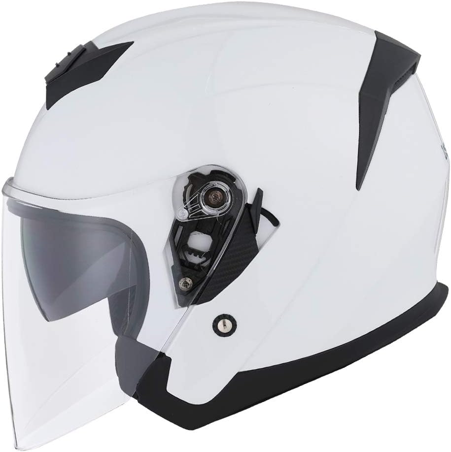 1Storm Motorcycle Open Face Helmet Scooter Classical Knight Bike Dual Lens/Sun Visor: HJK526