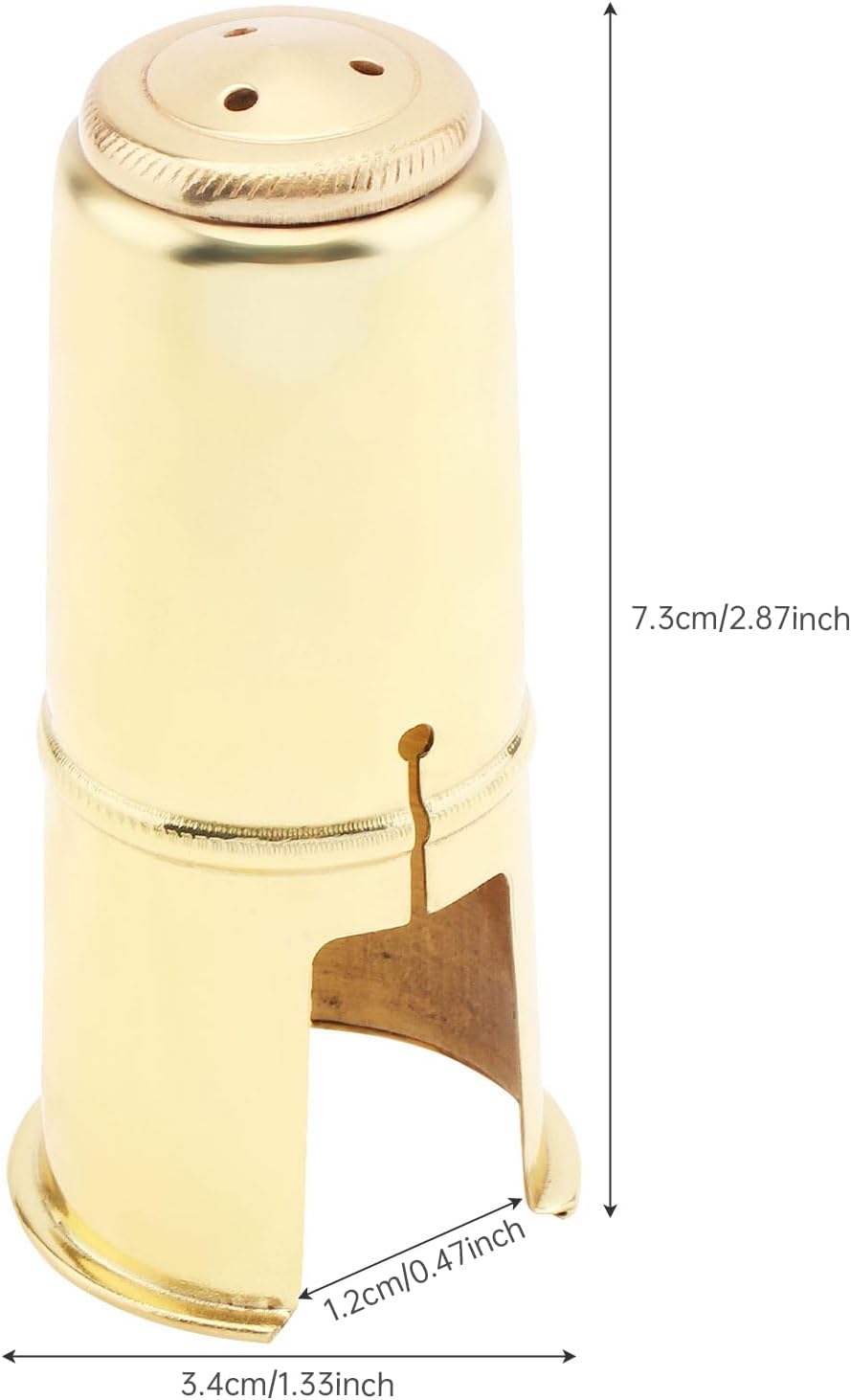 Alto Saxophone Mouthpiece Protective Cap, Woodwinds Alto Sax Saxophone Mouthpiece Cap (Gold)