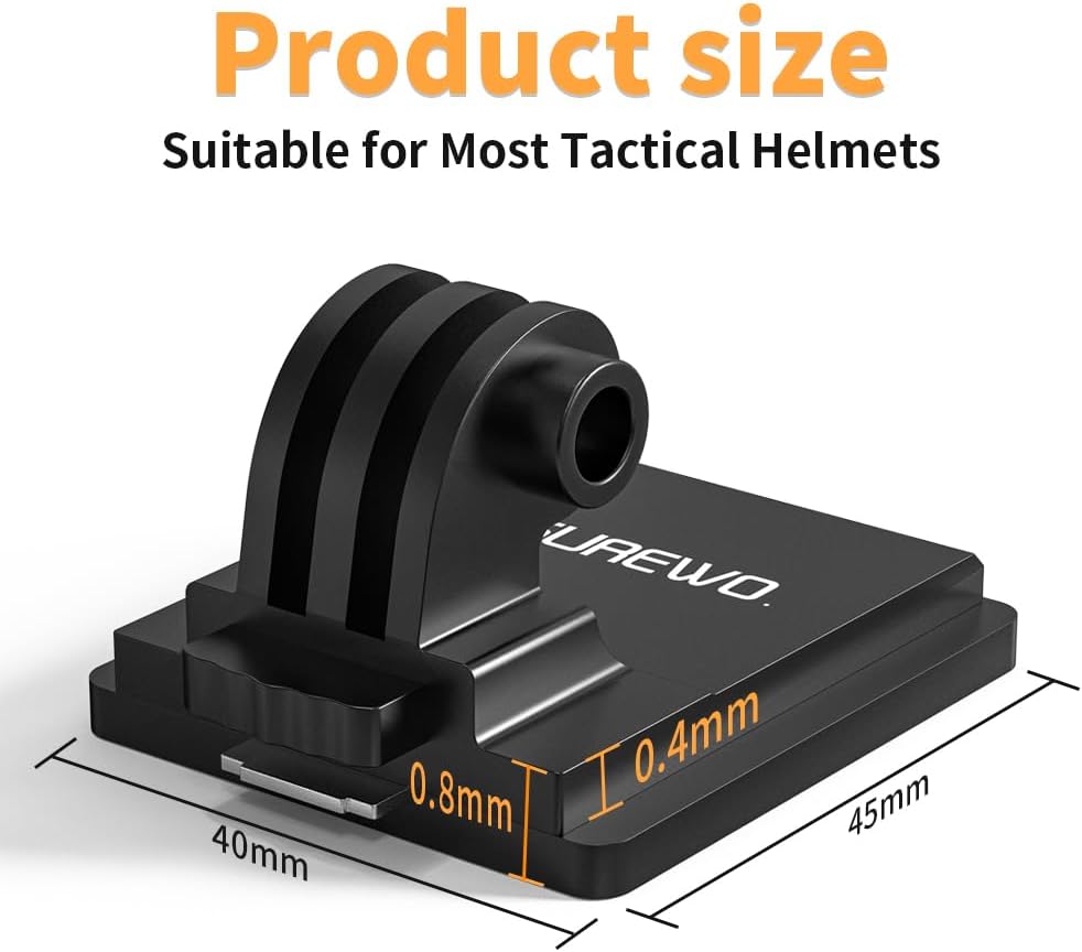 Aluminum NVG Helmet Mount, Tactical Helmet NVG Mount Compatible with GoPro Hero 13/12/11/10/9/8, DJI Osmo Action 6/5 Pro/4/3, Nano, Insta360