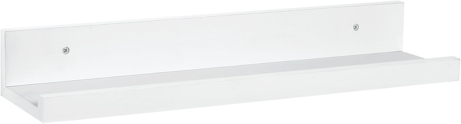 ClosetMaid Floating Shelf with Ledge, Wall Mount, 19 in., for Living Room, Bedroom, Office, Hallway, Storage & Decoration, White Finish