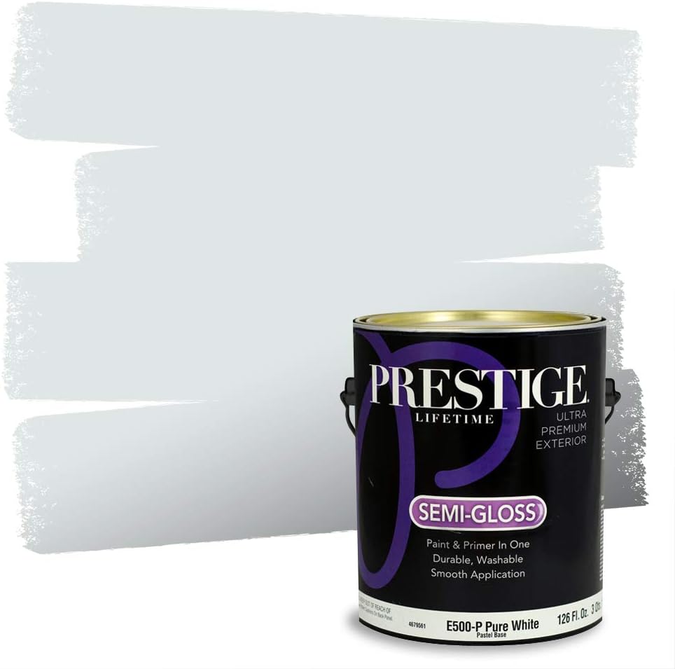 PRESTIGE Paints Exterior Paint and Primer In One, 1-Gallon, Semi-Gloss, Comparable Match of Sherwin Williams* Nifty Turquoise*