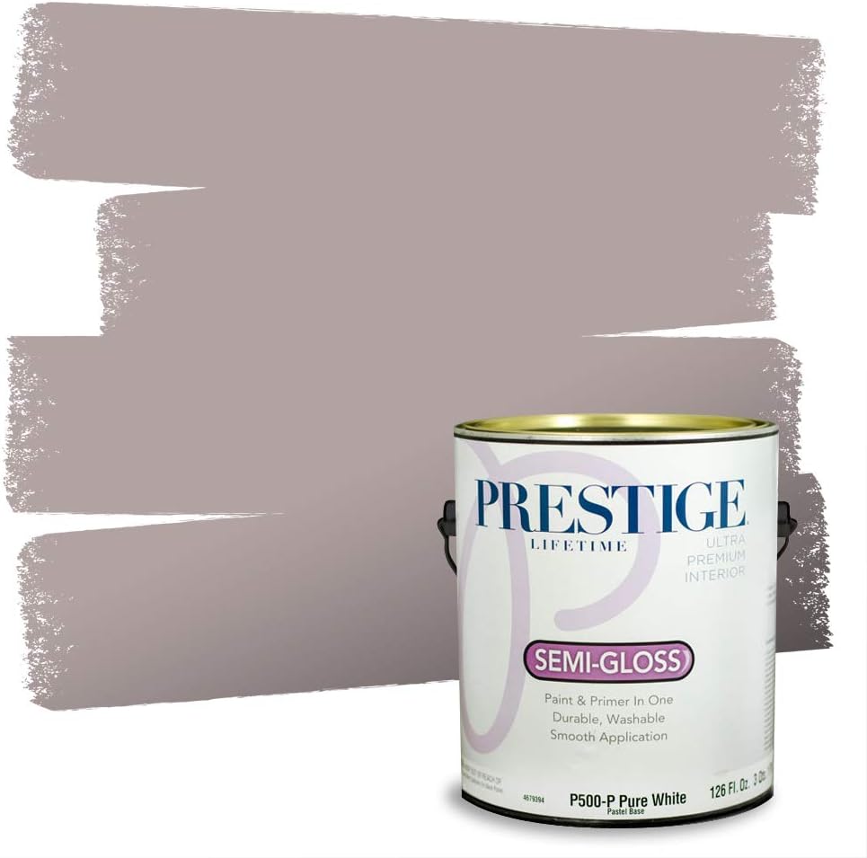 PRESTIGE Paints Exterior Paint and Primer In One, 1-Gallon, Satin, Comparable Match of Sherwin Williams* Socialite*