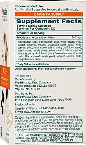 Himalaya UriCare Herbal Bladder & Kidney Support Supplement, 120 Capsules | Urinary Tract Wellness Support For Urinary Tract Wellness With Shilajit - Vegan, Non-GMO, Gluten Free, 60 Servings