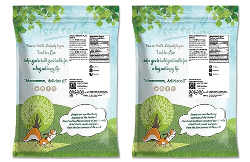 Food to Live - Brown Flax Seeds, 5 Pounds Raw Whole Flaxseed, Kosher, Vegan, Bulk. High Dietary Fiber Food. Rich in Omega-3 Fats. Great for Salads, Baked Goods, Smoothies, Oatmeal, and Yogurt.