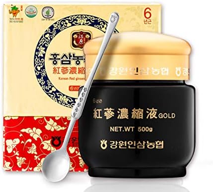 Gangwoninsam] Korean Red Ginseng Extract Gold 500g / 17.63 fl. oz – Contains 100% Pure Korean 6-Year-Old Red Ginseng Root Extract
