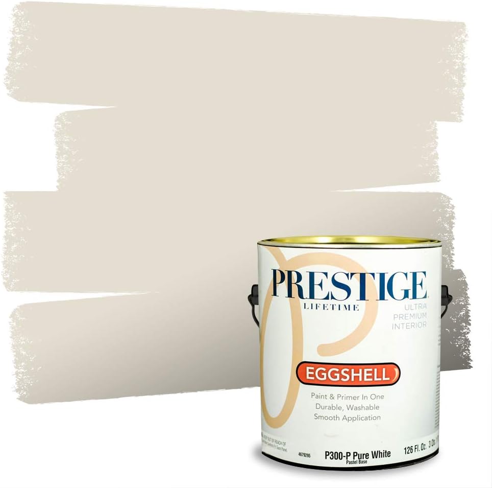 PRESTIGE Paints Exterior Paint and Primer In One, 1-Gallon, Satin, Comparable Match of Sherwin Williams* Black Magic*