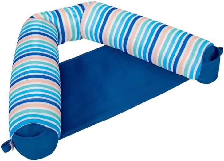 Big Joe Paradise Pink Cozumel Stripe with Aqua seat Noodle Sling, One Size