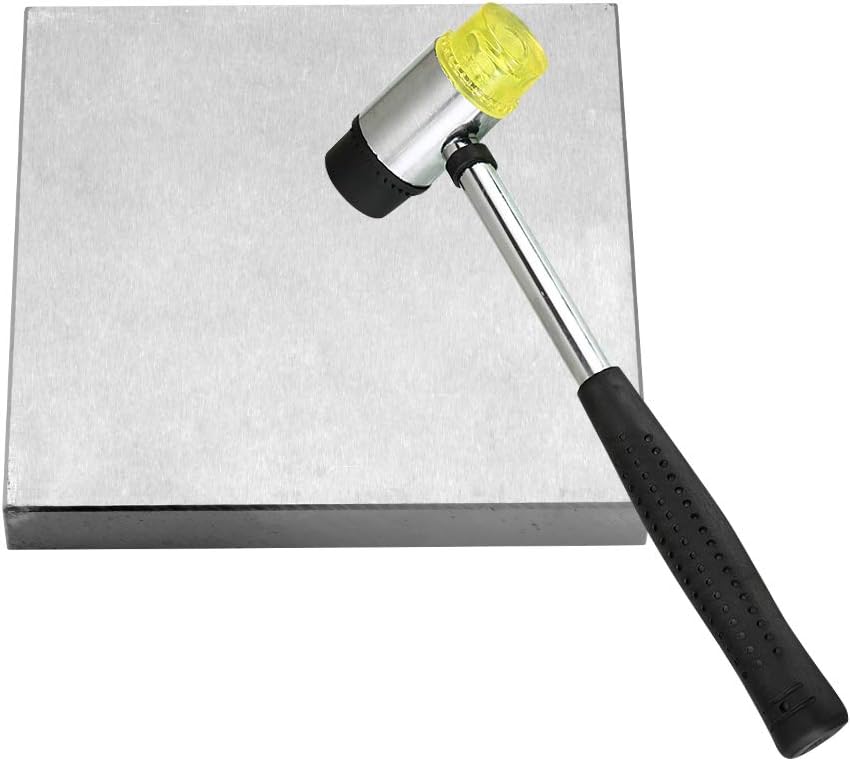 Oudtinx Steel Bench Block 6"x6" Flat Anvil Jewelers Tool Metal Bench Block