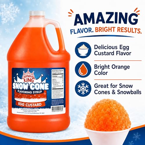 Egg Custard Snow Cone Flavoring Syrup