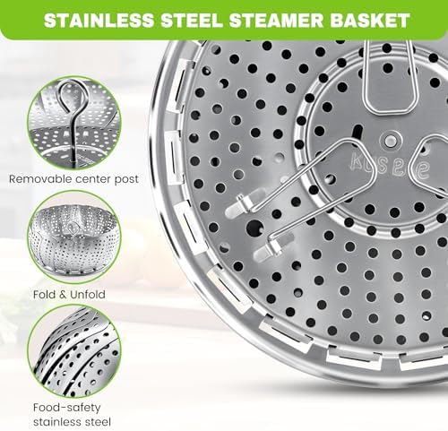 Steamer Basket Stainless Steel Instant Pot Accessories for Food and Vegetable
