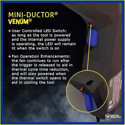 Induction Innovations Mini-Ductor Venom Heater, 3 Coils, Carrier Case | Includes 3 induction coils, Carrying case, Instruction manual