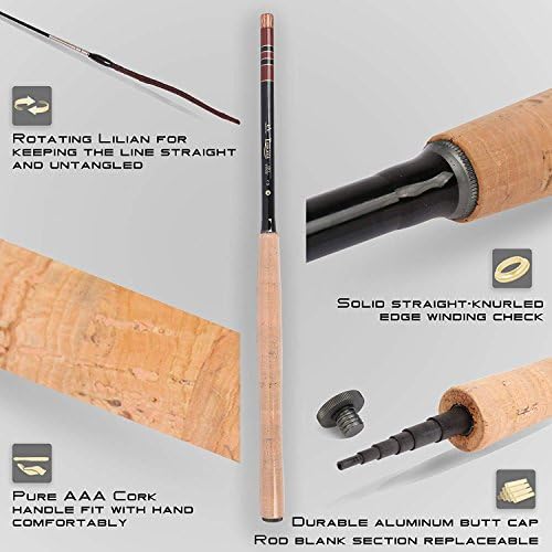 Maxcatch Tenkara Fly Fishing Rod and Combo 7:3 Action, 9/10/11/12/13ft/Triple Zoom 8'10''/9'9''/10'6'',10'8''/11'10''/12'9''