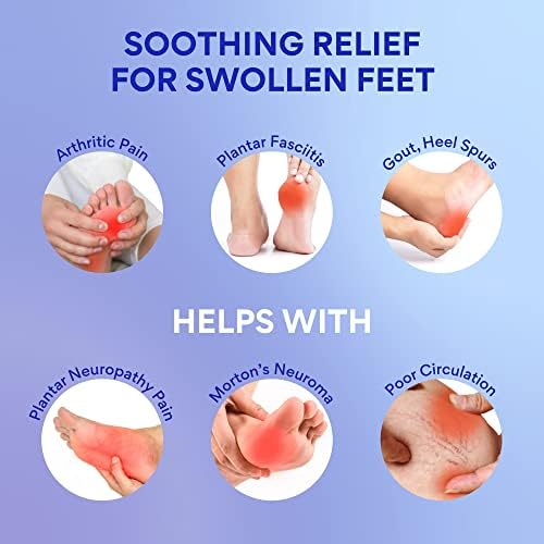 Gel Ice Pack Slippers for Foot Pain, Provides Hot and Cold Therapy, Blue