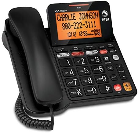 AT&T CL4940 Corded Phone with Digital Answering System, Caller ID, Large Tilt Display