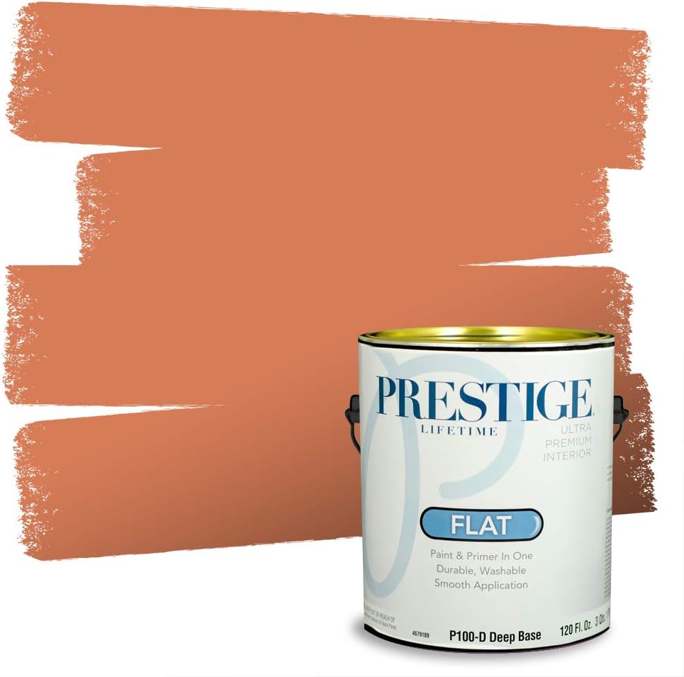 PRESTIGE Paints Exterior Paint and Primer In One, 1-Gallon, Semi-Gloss, Comparable Match of Sherwin Williams* Captivating Cream*