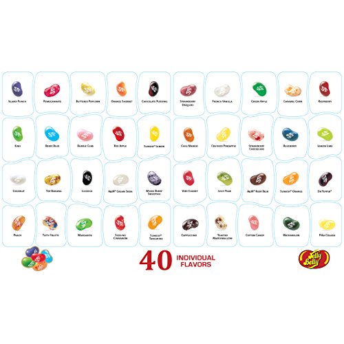 Jelly Belly Beananza 40-Flavor Jelly Bean Gift Box - Over 1 Pound of Candy - Genuine, Official, Straight from the Source