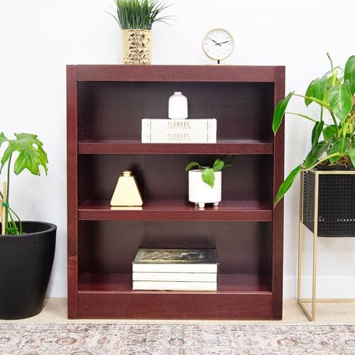 Concepts In Wood Midas Three Shelf Bookcase 36" H Cherry Finish