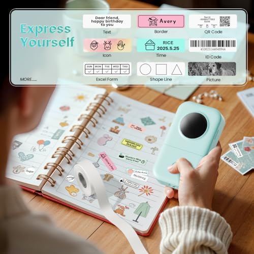 Phomemo Label Maker, D30 Bluetooth Mini Label Maker Machine with Tape