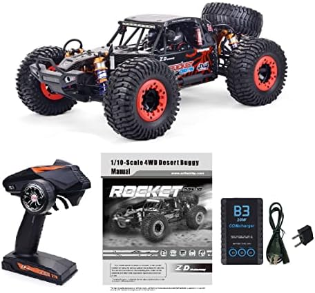 1/10 Scale 4WD RC Cars for Adults Brushless+Wheel，Max 43 MPH Off-Road Fast RC Cars (red)